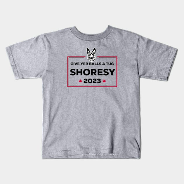 Letterkenny Shoresy for prime minister 2023 - black Kids T-Shirt by PincGeneral